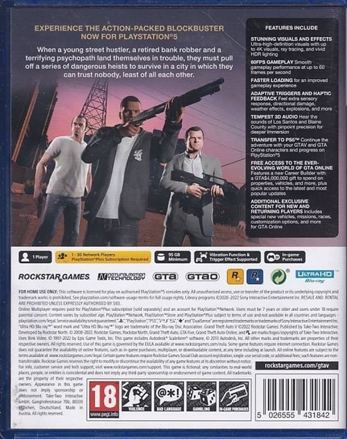 Grand Theft Auto V - PS5 (A Grade) (Genbrug)